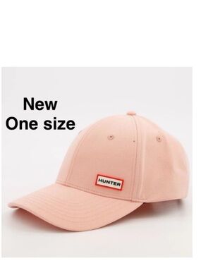 New Hunter 100% Polyester Cotton Lining pink Baseball Cap OS Logo Accent Wtags⭐️